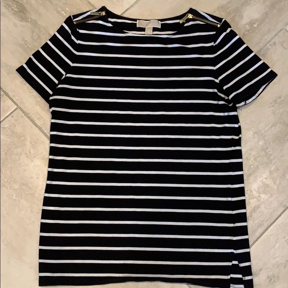 michael kors black and white shirt